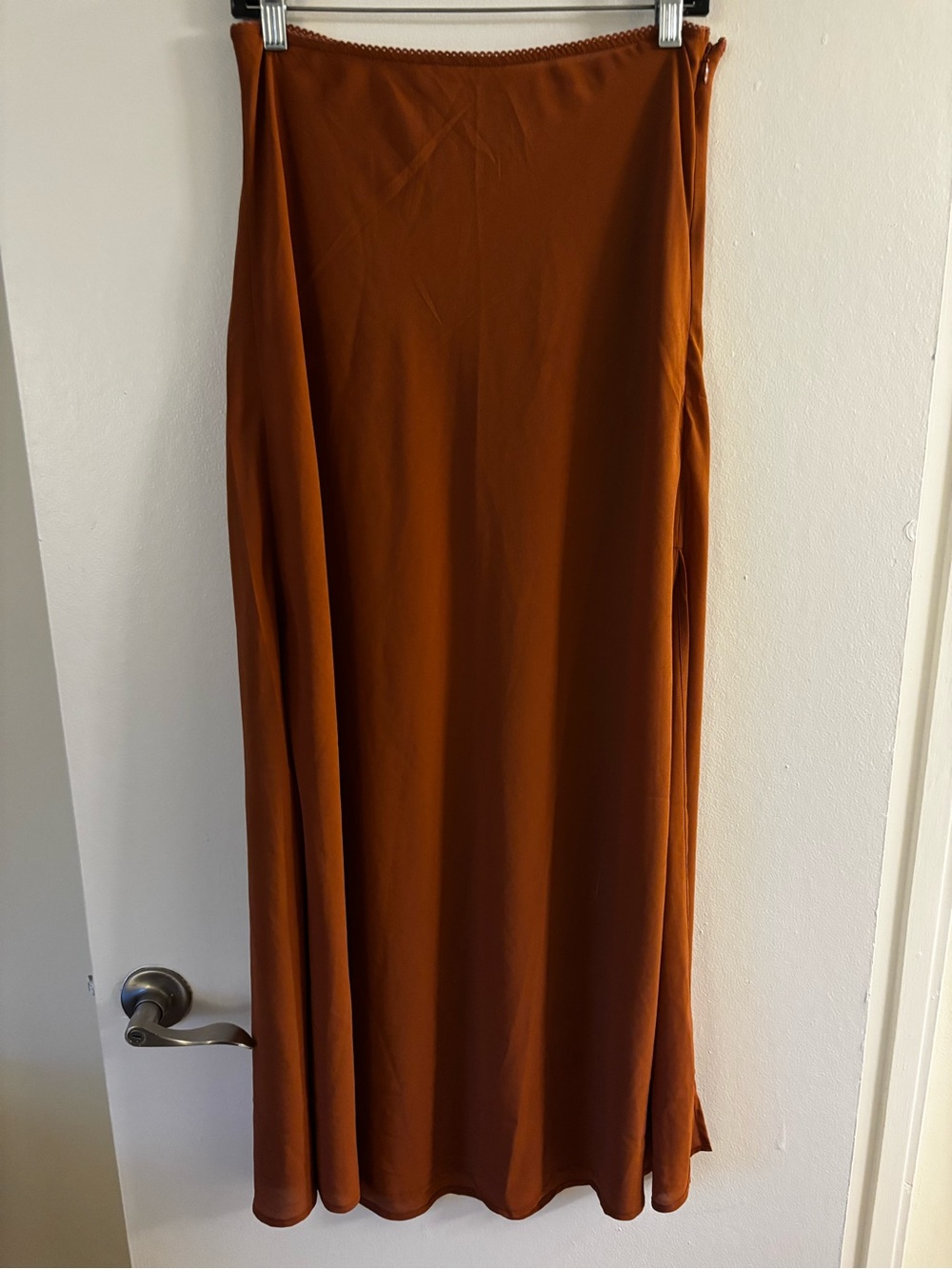 Anthropologie Burnt Orange Maxi Skirt